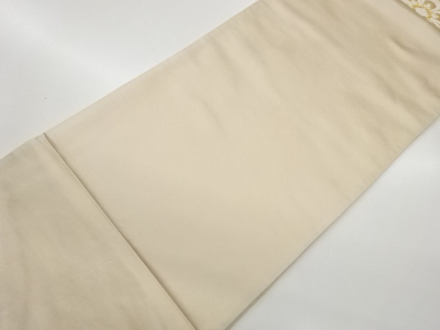  亀甲に華紋模様織出し袋帯